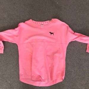 Large pink crew neck